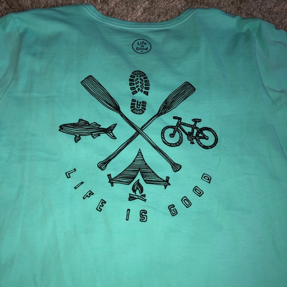 Life Is Good Crusher Tee XXXL (3x) Teal
